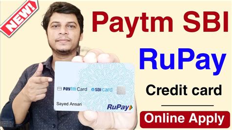 Paytm Sbi Rupay Credit Card Online Apply How To Online Apply Paytm