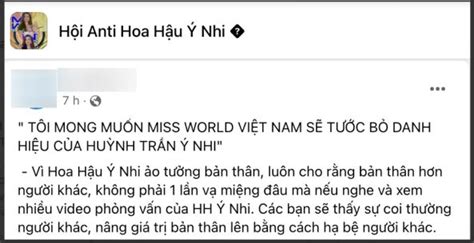 Nhóm Anti Fan đạt Kỷ Lục 200 000 Thành Viên Hoa Hậu Ý Nhi Bị Yêu Cầu Tước Vương Miện