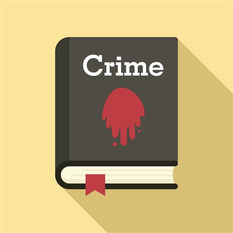 Crime Book Icon Flat Style 14619675 Vector Art At Vecteezy