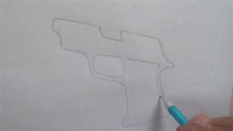 Como Dibujar Una Pistola F Cil Y Rapido Youtube