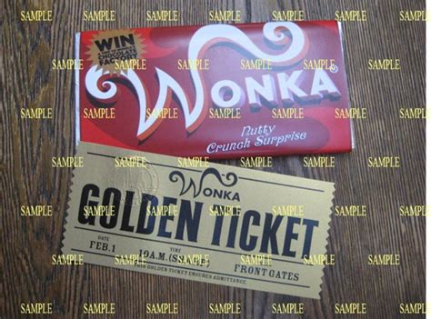 2005 Willy Wonka Replica Wonka Nutty Crunch Surprise Bar And Etsy