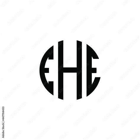 EHE Letter Logo Design EHE Letter In Circle Shape EHE Creative Three