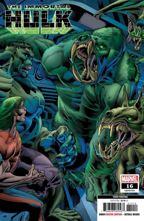 Immortal Hulk 16 Cover F 3rd Ptg Variant Joe Bennett Hulk Comic