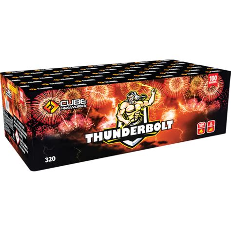 Thunderbolt 100 Shot Barrage Cube Fireworks Supplying The Trade