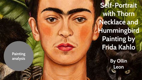 Self Portrait With Thorn Necklace And Hummingbird Painting By Frida