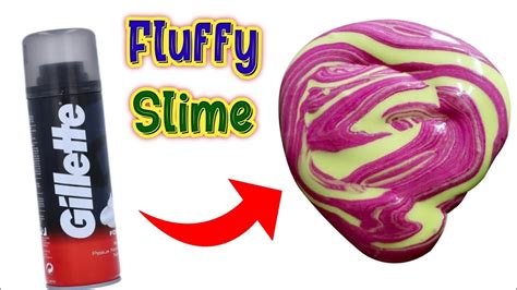 How To Make Fluffy Slime At Home No Glue Fluffy Slime Diy Shaving