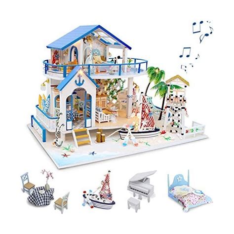 Gudoqi Kit De Maison De Poup E Bricolage Maison De Poup E Miniatur