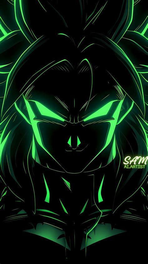 Sam On Instagram NEON BROLY KING ART INSPIRED FROM DRAGON BALL Z