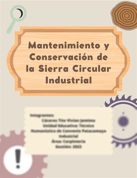 Solution Mantenimiento Y Conservaci N De La Sierra Circular Industrial