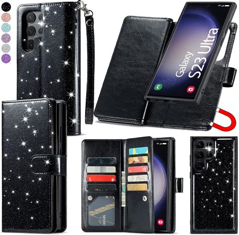 Varikke Compatible With Samsung Galaxy S23 Ultra Case Wallet Detachable Magnetic