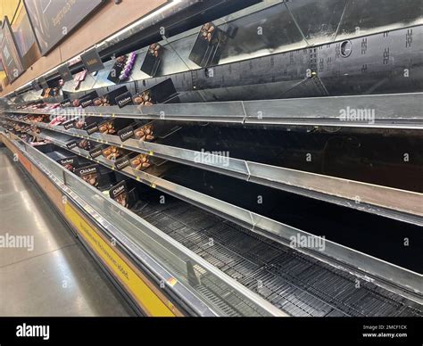 Shelves Sit Empty At A Walmart In Anchorage Alaska On Jan