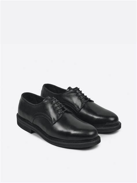 Derby Shoes In Black Leather Tarmor