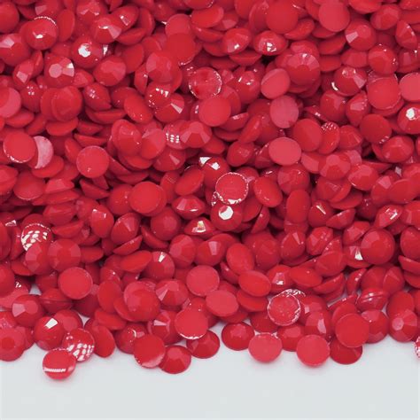 Red Lipstick Opaque Jelly Flatback Resin Rhinestones Pack Of