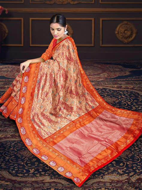 Buy Kalamandir Woven Design Zari Silk Blend Saree Online At Best Price