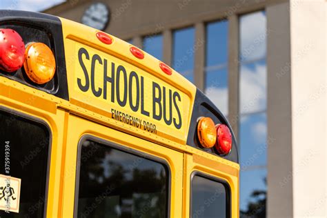 School Bus Lettering School Bus Sign Stock Foto Adobe Stock