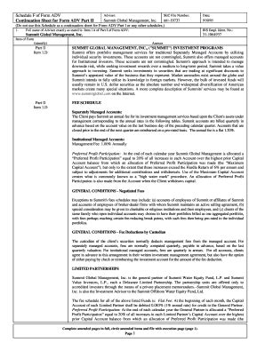 Fillable Online Form ADV Part II SCH F 93005doc Fax Email Print