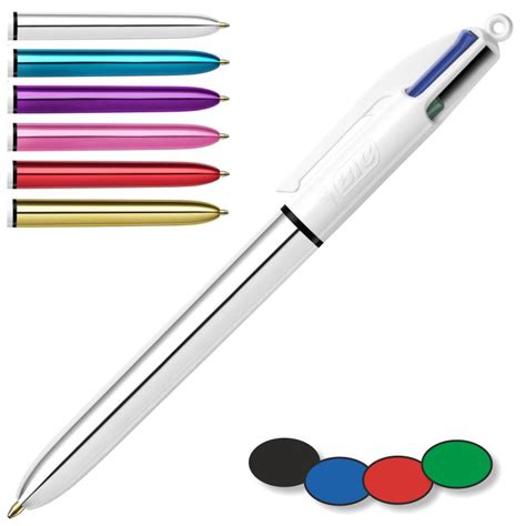 Bic 4 Colores Shine Plateado Metalizado Plata