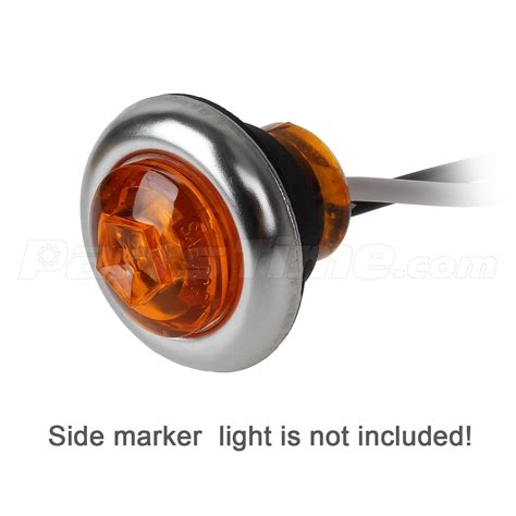 3 4 Round Chrome Bezels Led Marker Light Covers Waterproof Ebay