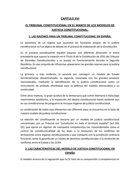 EL Tribunal Constitucional EN EL Marco DE LOS Modelos DE Justicia