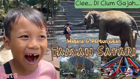 Ciee Di Cium Gajah Wahana Permainan Pertunjukan Di Taman Safari