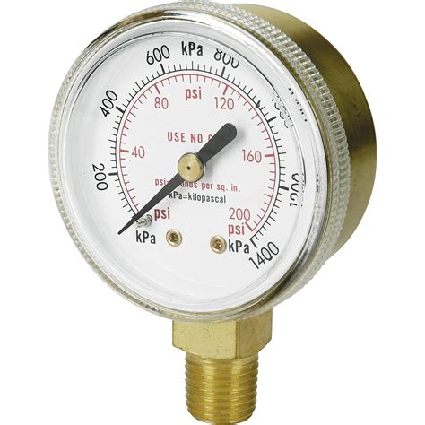 Weld Mate Brass Gauges Psi Bottom Mount Analogue Action