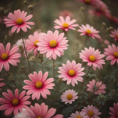 Premium Photo | Pink daisies