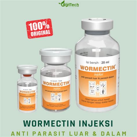 Jual Wormectin Ml Ml Obat Jamur Parasit Demodex Caplax Scabies