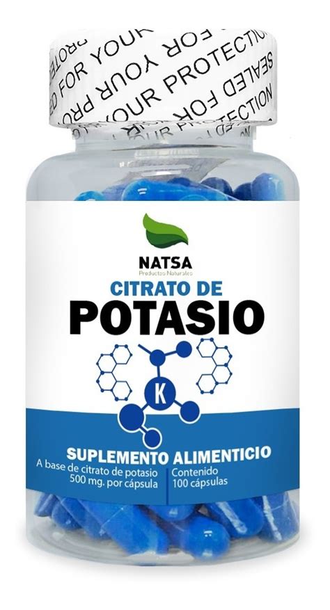 Citrato De Potasio C Psulas Calidad Premium Encapsuladoras