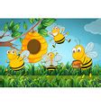 Boardgame Template With Bees Flying Royalty Free Vector