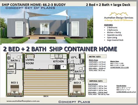 Innovative Prefab Container Home Plans 2 Bed | 2 Bath ...