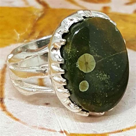 Amazon Handmade Sterling Silver Mens Ring Natural Yemen Moss