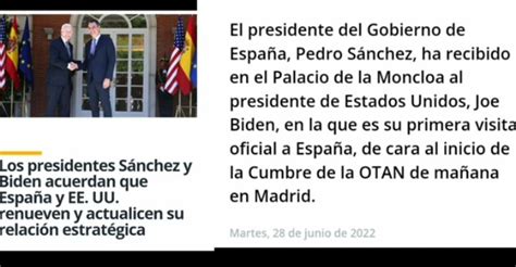 Antonio Moreno On Twitter RT ImeldaCruzLope1 POTUS SpainNATO Para