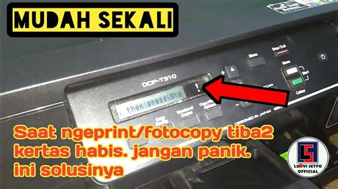 Cara Melanjutkan Print Yang Tertunda Printer Brother DCP T310 YouTube