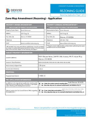 Fillable Online Rezoning Application Fax Email Print Pdffiller