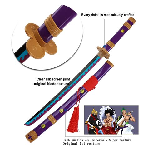 One Piece Swords 80cm 31 5Anime Roronoa Zoro Wooden Katana Sword