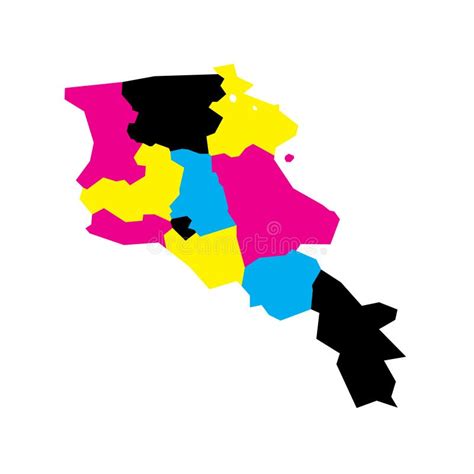 Armenia Political Map Of Administrative Divisions Stock Illustration