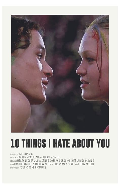 10 Things I Hate About You Minimalist Poster In 2024 Old Film Posters