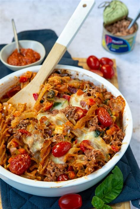 Pastaschotel Met Tonijn En Rode Pesto Lekker Eten Pastagerechten