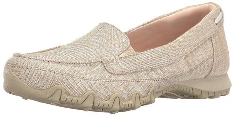 Skechers Womens Bikers Pedestrian Memory Foam Slip On Moccasin Walking