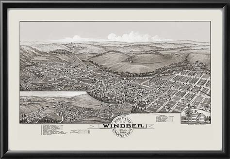 Windber Pa 1900 Restored Map Vintage City Maps