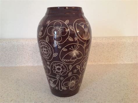 Lewis Pottery Carved Vase Vase Pottery Carving
