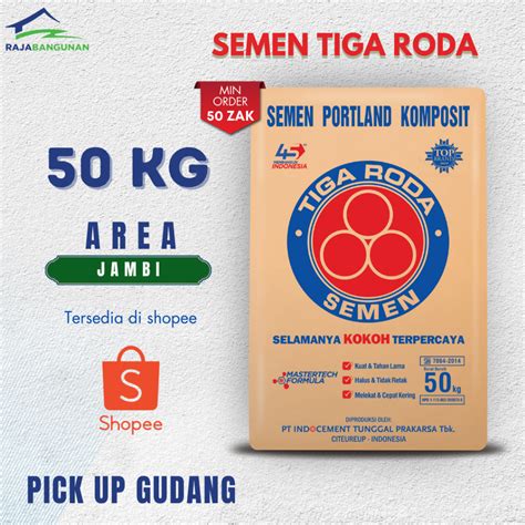 Jual Semen Tiga Roda Kg Jambi Khusus Pick Up Gudang Shopee Indonesia