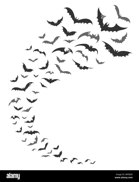 Bat Flight Flying Swarm Bats Stock Vector Images Alamy