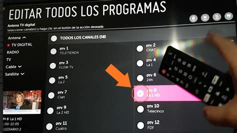 Televisor LG WebOS Cómo resintonizar y ordenar canales