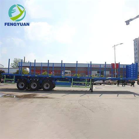 Fengyuan Axle T Flatbed Container Semi Truck Trailer For Africa