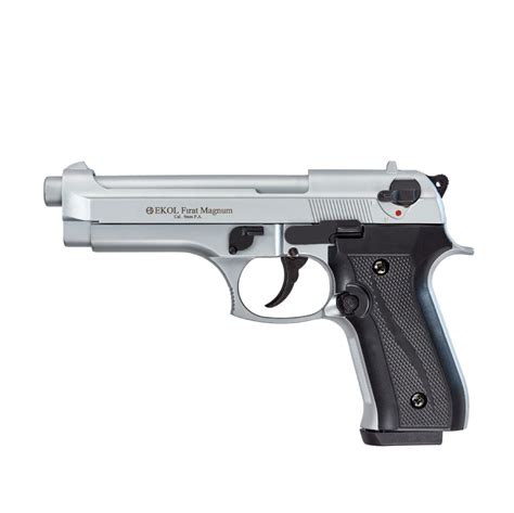 Pistola Traumatica Ekol Firat Magnum Cal 9mm Matte Chrome Hunters Pro