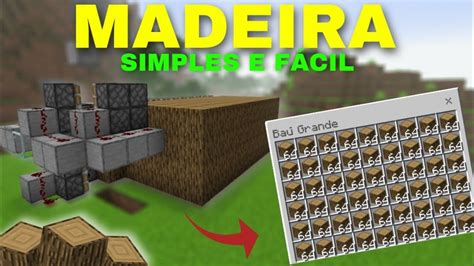 A Farm De Madeira Mais F Cil Pra Minecraft Minecraft Bedrock