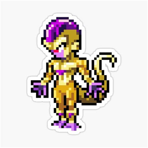 Golden Frieza HQ Pixel Edition Sticker For Sale By Adventfan Redbubble