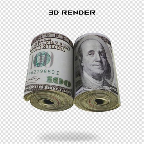 Representación 3d de moneda de 100 dólares de estados unidos Archivo