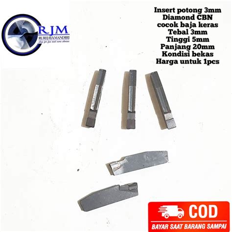 Jual Insert Potong Mm Diamond Cbn Cocok Baja Kerastebal Mm Tinggi Mm